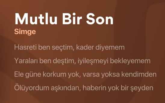 Simge – Mutlu Bir Son