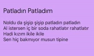 Şenol Evgi – ŞİŞTİ PATLADI Şarkı Sözleri