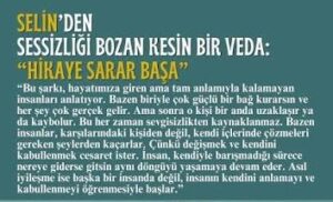 Selin – HİKAYE SARAR BAŞA